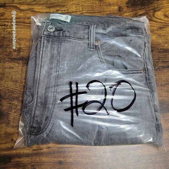 Abercrombie & Fitch Jeans 12 Curve Love Ankle Straight Ultra High Rise Charcoal - Picture 10 of 10